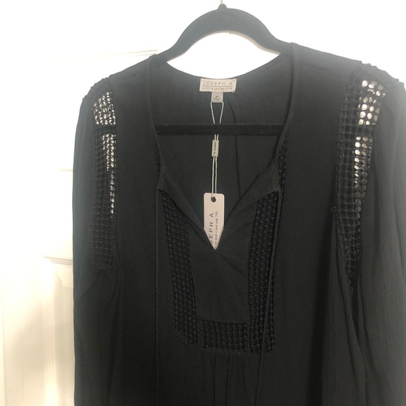 Joseph A Bohemian Crochet Detail Blouse NWT - Picture 4 of 4